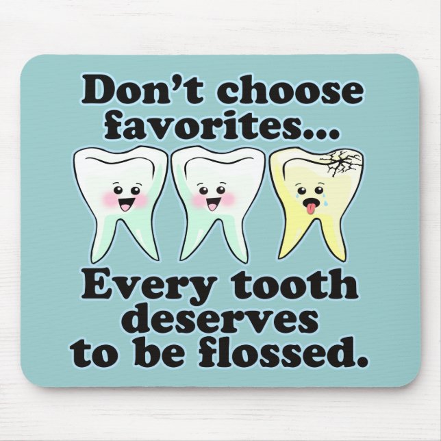 Alfombrilla De Ratón Humor dental divertido (Frente)