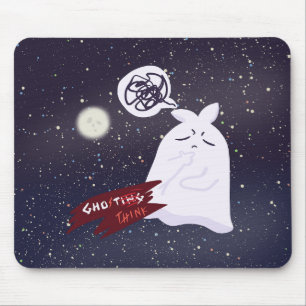 Alfombrilla De Ratón Humor Divertido de Halloween Fantasma Sobrepensant