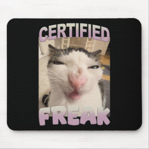 Alfombrilla De Ratón Humor Mascota divertido de meme Freak certificado