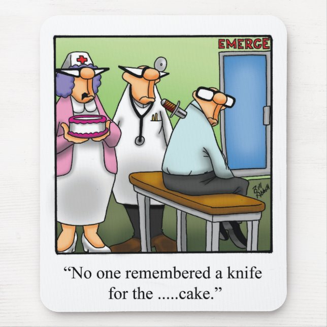 Alfombrilla De Ratón Humor médico gracioso Mousepad (Frente)