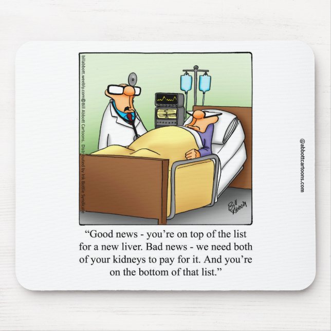 Alfombrilla De Ratón Humor médico gracioso Mousepad (Frente)