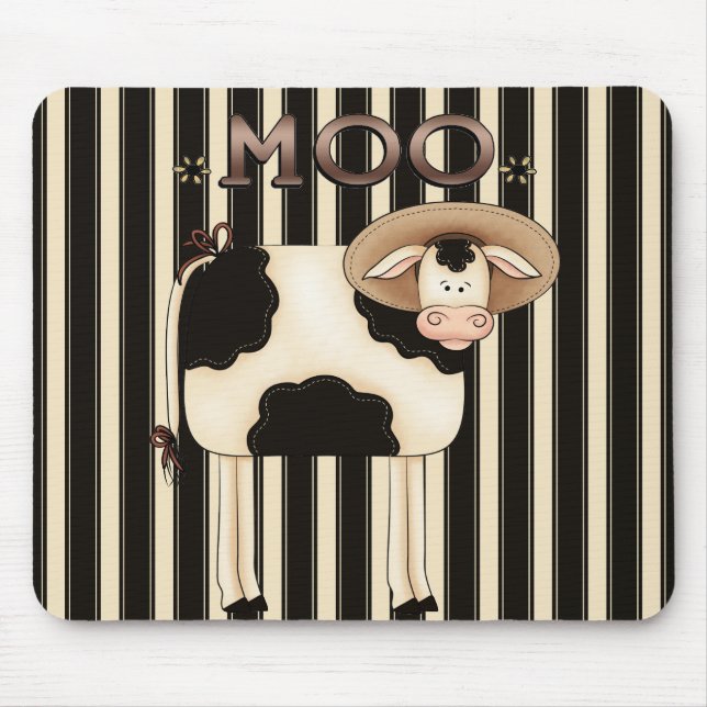 Alfombrilla De Ratón Humor Mousepad de la vaca del país (Frente)