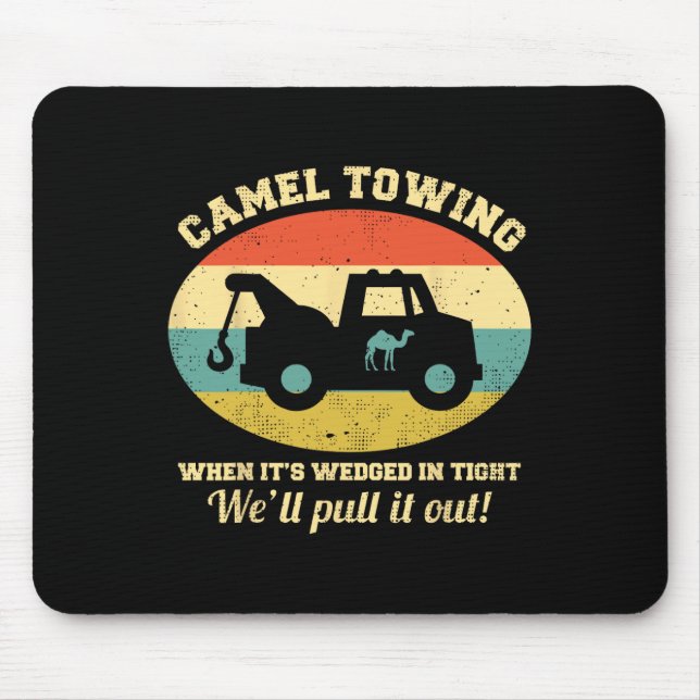Alfombrilla De Ratón Humor para adultos retro de remolque de camellos d (Frente)