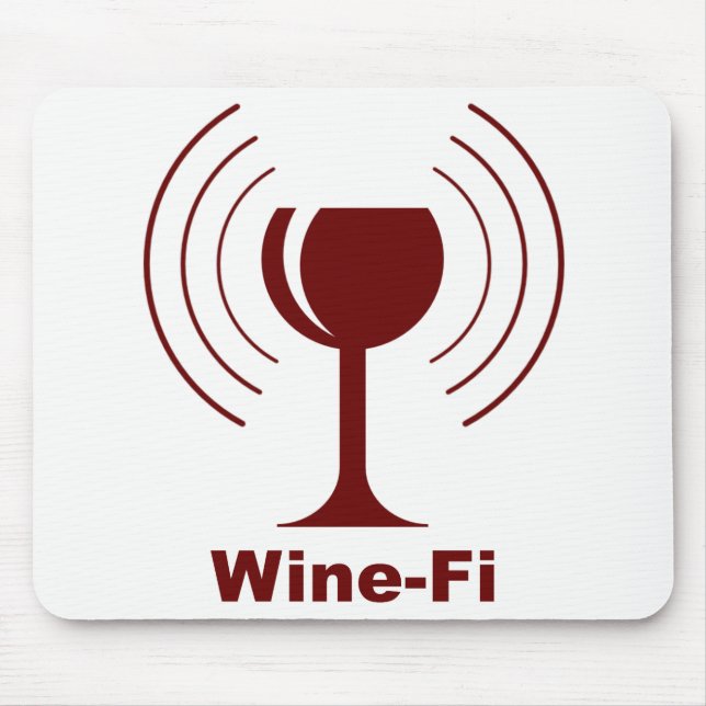 Alfombrilla De Ratón Humor Wine-Fi (Frente)