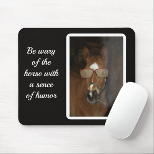 Alfombrilla De Ratón Humorous Horse Foal Fumar Cigar Mouse Pad