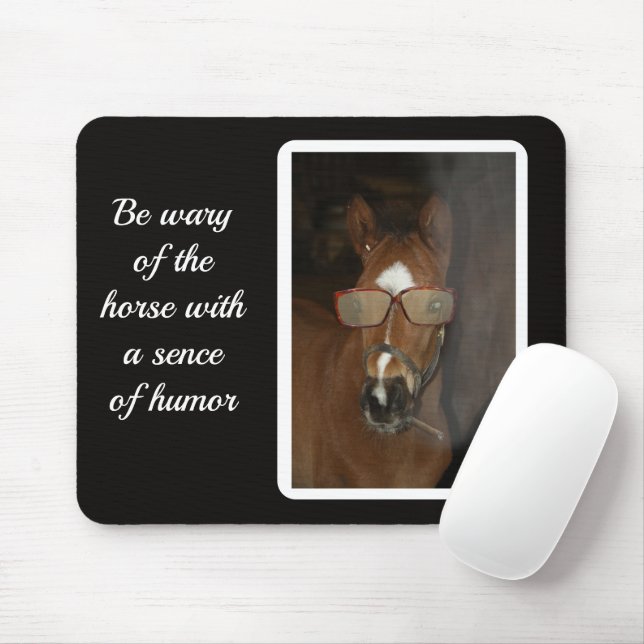 Alfombrilla De Ratón Humorous Horse Foal Fumar Cigar Mouse Pad (Con ratón)