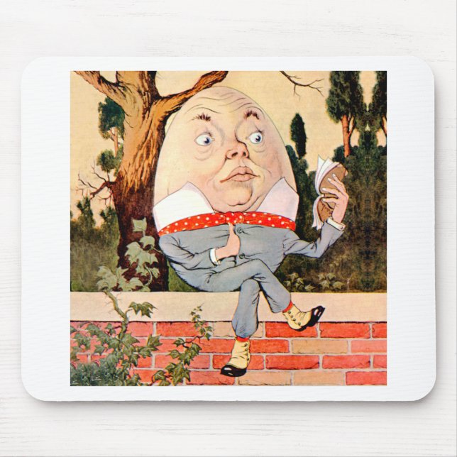 Alfombrilla De Ratón Humpty Dumpty Sat on the Wall in Wonderland (Frente)