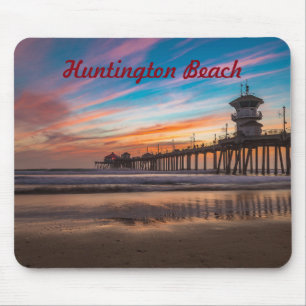 Alfombrilla De Ratón Huntington Beach Pier al atardecer