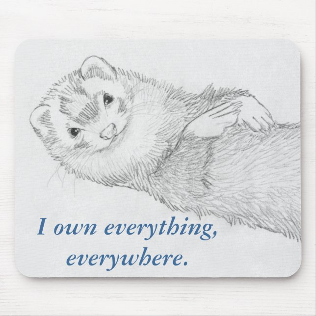 Alfombrilla De Ratón Hurón Mousepad - Pandora posee (Frente)