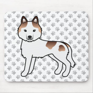 Alfombrilla De Ratón Husky Siberiano de dibujos animados lindos pelirro