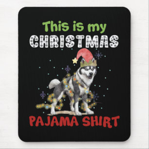 Alfombrilla De Ratón Husky Siberiano Este Es Mi Navidad Pajama Xmas