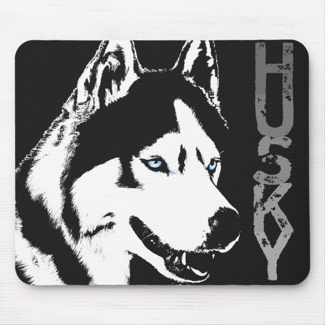 Alfombrilla De Ratón Husky Siberiano Mousepad Regalos Malamute Wolf Dog (Frente)