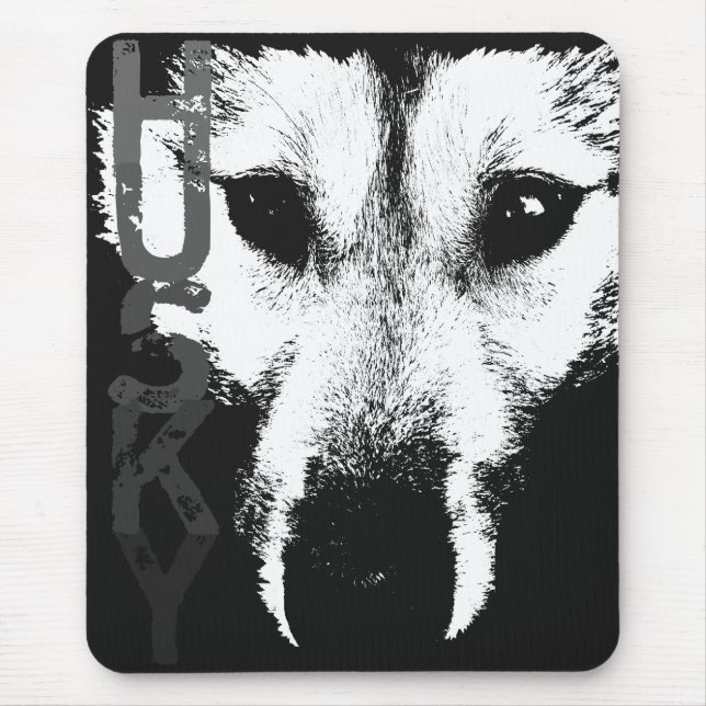 Alfombrilla De Ratón Husky Siberiano Mousepad Regalos Malamute Wolf Dog (Frente)