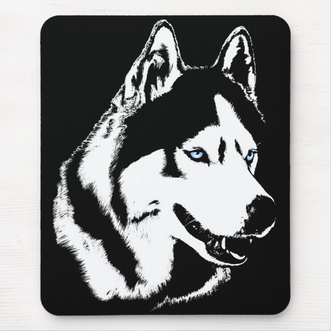 Alfombrilla De Ratón Husky Siberiano Mousepad Regalos Perros Malamute S (Frente)