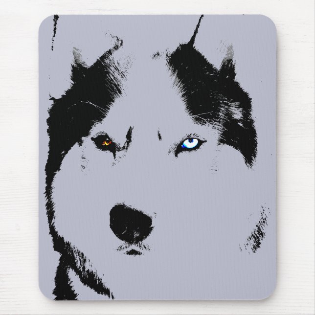 Alfombrilla De Ratón Husky Siberiano Mousepad Regalos Perros Malamute S (Frente)