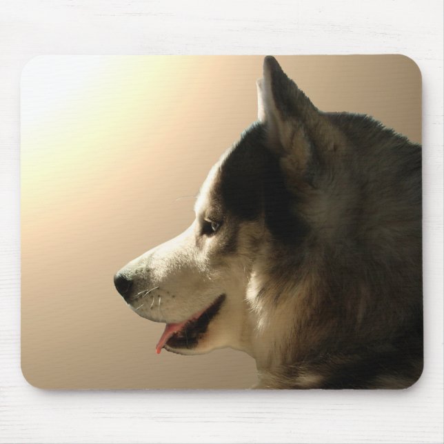 Alfombrilla De Ratón Husky Siberiano Mousepad Regalos Perros Malamute S (Frente)