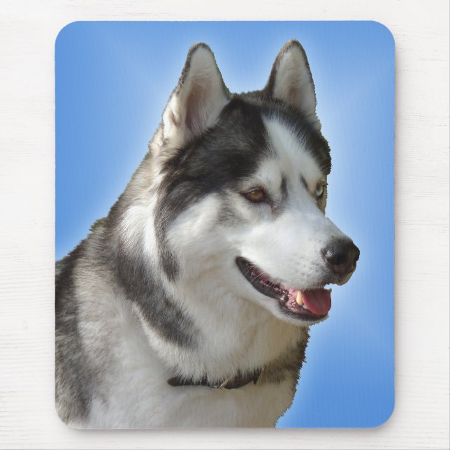 Alfombrilla De Ratón Husky Siberiano Mousepad Regalos Perros Malamute S (Frente)