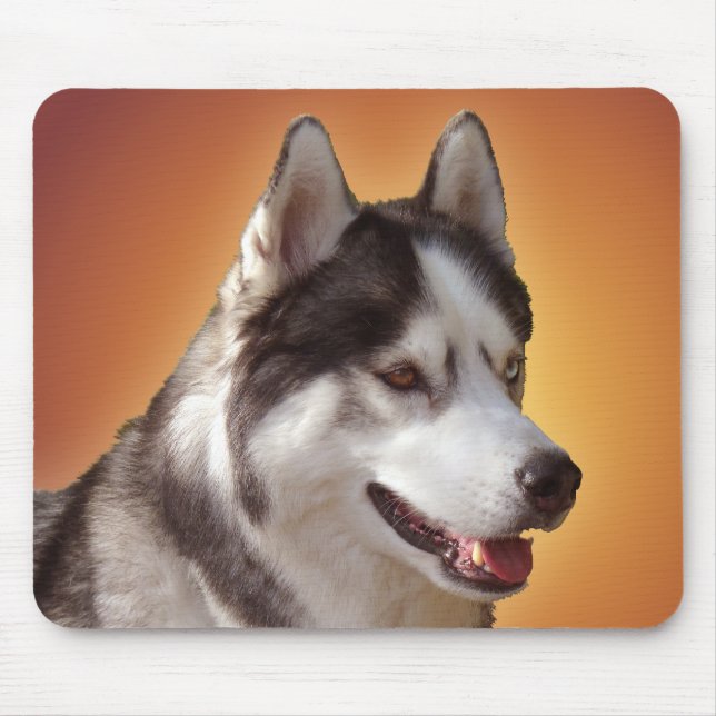 Alfombrilla De Ratón Husky Siberiano Mousepad Regalos Perros Malamute S (Frente)
