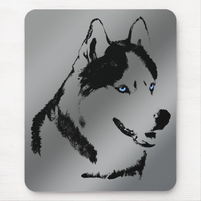Alfombrilla De Ratón Husky Siberiano Mousepad Regalos Perros Malamute S (Frente)