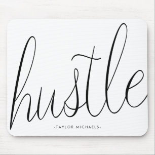 Alfombrilla De Ratón Hustle negro y blanco con el nombre Mousepad