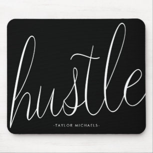 Alfombrilla De Ratón Hustle negro y blanco con el nombre Mousepad