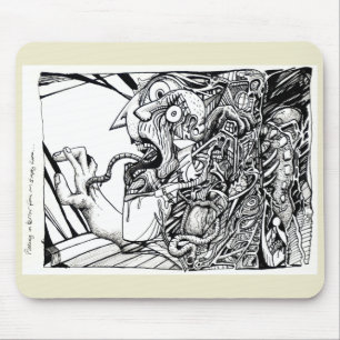 Alfombrilla De Ratón Huyendo de terror de una habitación vacía...
