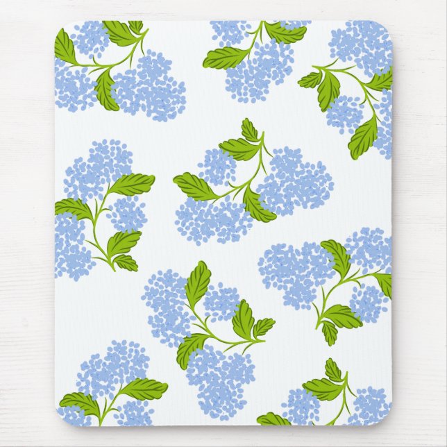 Alfombrilla De Ratón Hydrangea azul Mousepad (Frente)