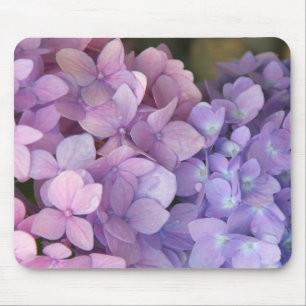 Alfombrilla De Ratón Hydrangea rosado y púrpura Mousepad