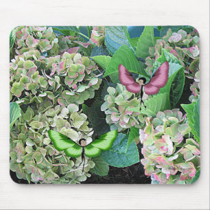 Alfombrilla De Ratón Hydrangea y Butterfairies
