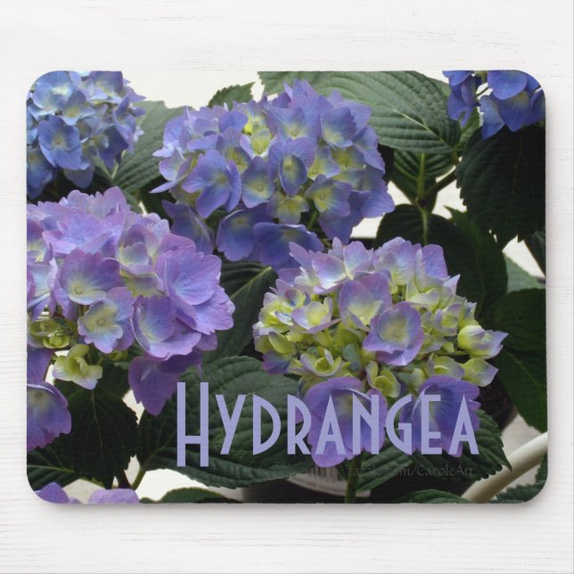 Alfombrilla De Ratón Hydrangeas franceses de los azules cielos (Frente)