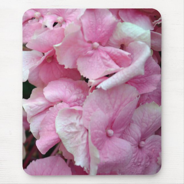 Alfombrilla De Ratón Hydrangeas Muy Rosa (Frente)