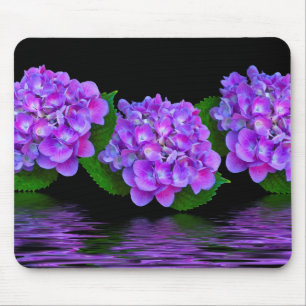 Alfombrilla De Ratón Hydrangeas púrpura