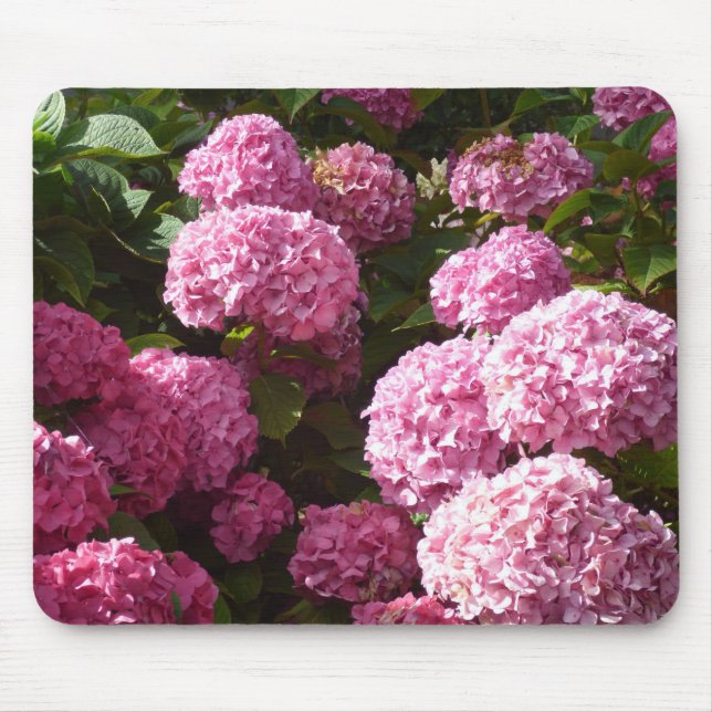 Alfombrilla De Ratón Hydrangeas rosados (Frente)