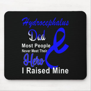 Alfombrilla De Ratón Hydrocephalus Awareness Dad Blue Ribbon Father Sup