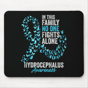 Alfombrilla De Ratón Hydrocephalus Awareness Month Butterflies Light Bl