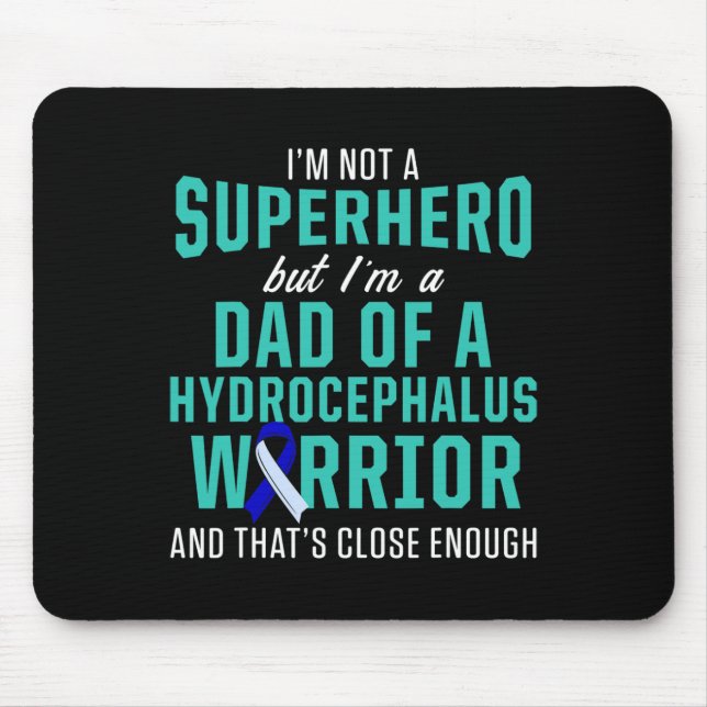 Alfombrilla De Ratón Hydrocephalus Survivor Dad Hero Awareness Warrior (Frente)