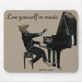 Alfombrilla De Ratón Hyena Piano Music Player Fantasy Art Mouse Pad