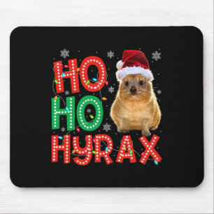 Alfombrilla De Ratón Hyraxmas Navidad Divertido Mono Xmas Pijama Hyrax 