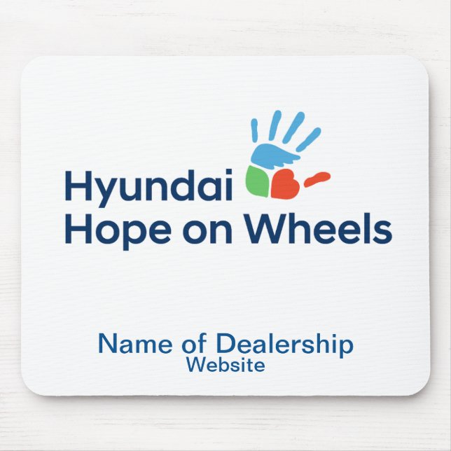 Alfombrilla De Ratón Hyundai Hope On Wheels Customizable Mousepad (Frente)