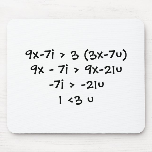 Alfombrilla De Ratón I <3 u, amor del empollón (Frente)