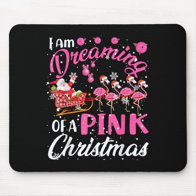 Alfombrilla De Ratón I Am Dreaming Of A Xmas With Nk Santa Flamingos Sl (Frente)