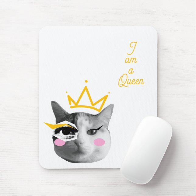 Alfombrilla De Ratón I Am Queen – Elegant funny (Con ratón)