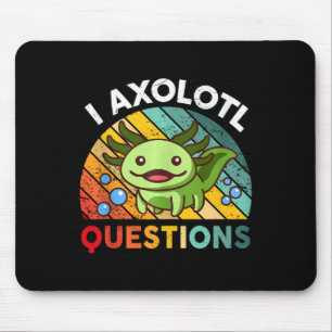 Alfombrilla De Ratón I Axolotl Preguntas Chicas Retro Niños Cute Axo