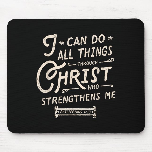 Alfombrilla De Ratón I Can Do All Thing Through Christ Bible Verse Quot (Frente)