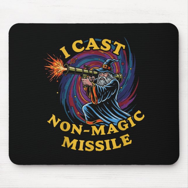 Alfombrilla De Ratón I Cast Non-magic Missile Funny Wizard Parody Meme  (Frente)