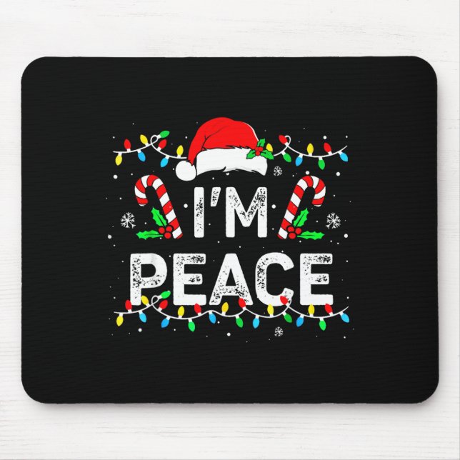 Alfombrilla De Ratón I Come In Peace I'm Peace Matching Ugly Christmas  (Frente)