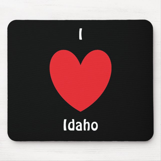 Alfombrilla De Ratón I corazón Idaho Mousepad (Frente)