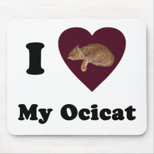 Alfombrilla De Ratón I corazón mi Ocicat Mousepad