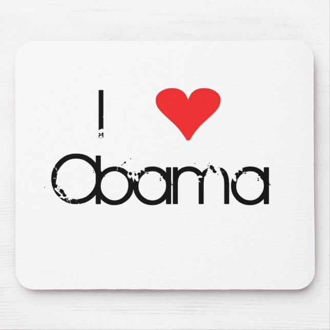 Alfombrilla De Ratón I corazón Obama Mousepad (Frente)