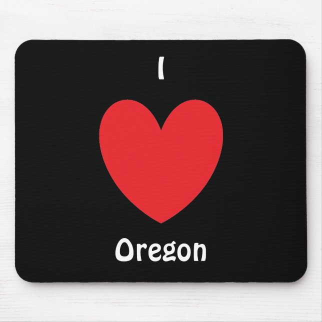 Alfombrilla De Ratón I corazón Oregon Mousepad (Frente)